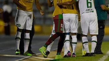 Festejo tras el debut del Chapecoense en la Libertadores 2017 Festejo tras el debut del Chapecoense en la Libertadores 2017