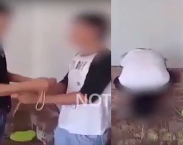 Llegó borracho y su papá le dio terrible paliza