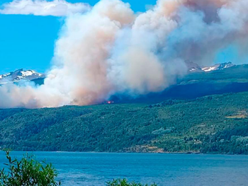 Incendio en el Parque Nacional Los Alerces