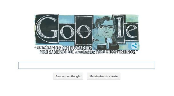 Google homenajea a Cortázar a 100 años de su nacimiento