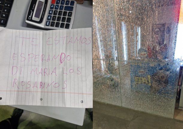 Amenaza a Ángel Di María en Rosario. Fotos: Belén Corvalán.