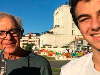 Constantini y su hijo también tomaron mate en Nordelta el sábado