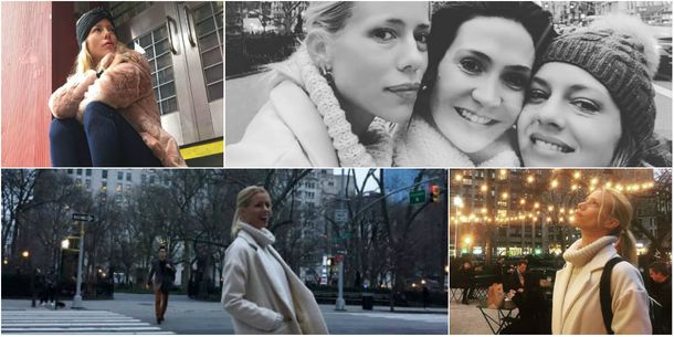 Nicole junto a Geraldine y la diseñadora Estefanía Rubioen NYC