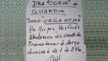Cartel guardia médica Cartel guardia médica
