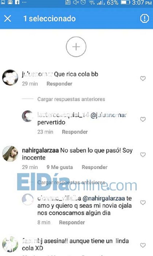 Instagram de Nahir Galarza