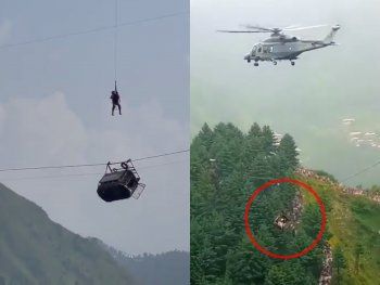 Video: así rescataron a 6 chicos atrapados en un teleférico