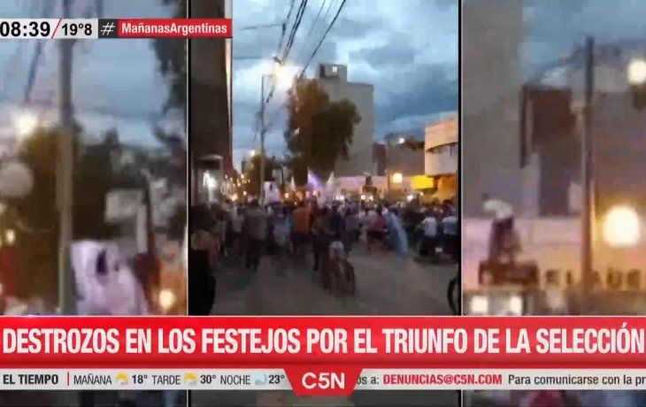 Festejo trágico en Zárate: hubo destrozos y un comerciante murió de un paro