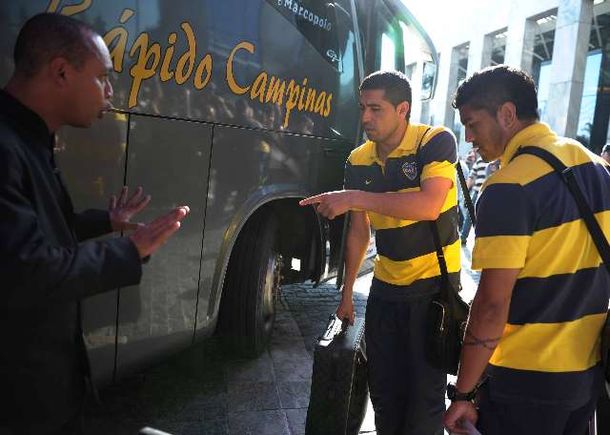 Boca ya está en brasil y ya se vive clima de Copa