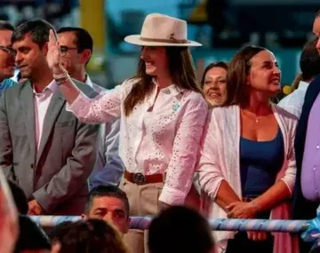 Victoria Villarruel reapareció en el Festival de Jesús María. Foto: NA