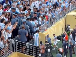 Se conoció un video de la final que muestra a jugadores de la Selección Argentina discutiendo con la seguridad