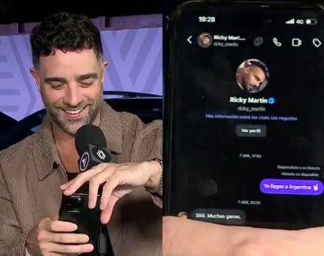 Ricky Martin agregó a Diego Poggi a redes y el periodista mostró el mensaje del cantante