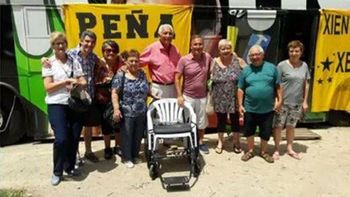 La silla de ruedas que donó Boca La silla de ruedas que donó Boca