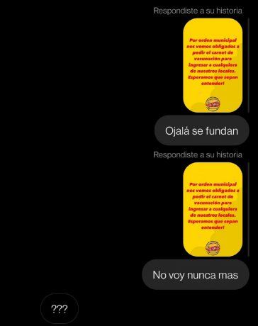 Ojalá se fundan: el insólito reclamo antivacunas a una hamburguesería que es viral