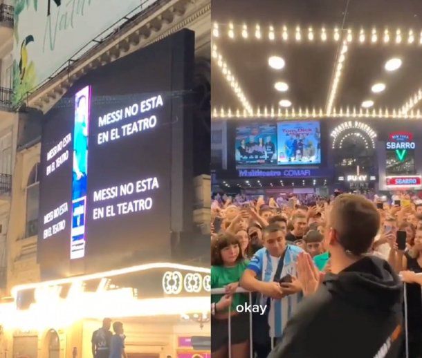 Por un falso rumor, una multitud se reunió frente al Lola Membrives para ver a Messi: la reacción del teatro