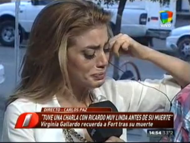 Virginia Gallardo no pudo contener las lágrimas al recordar a Fort
