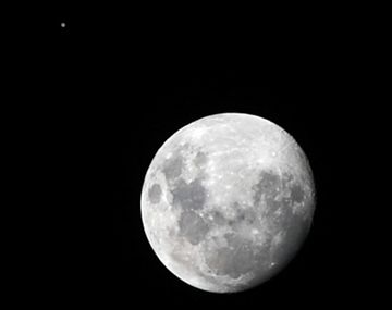 Se verá en Argentina como la Luna ocultará a Jupiter