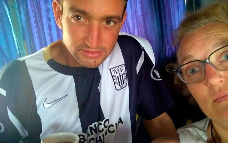 Francisco Ciarlantini con amigos mochileros (Foto de Facebook)