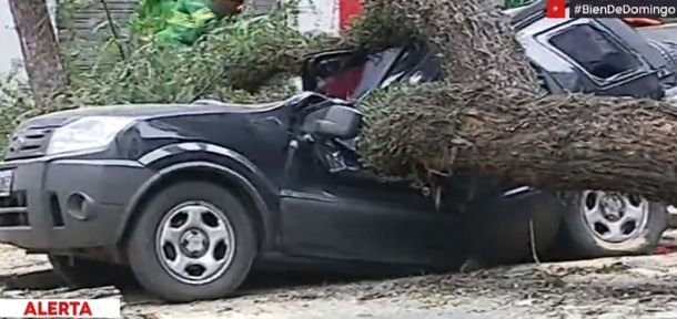 La camioneta quedó totalmente destruida