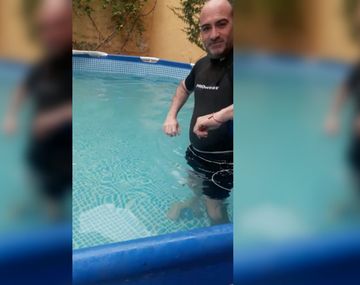 La ingeniosa solución para poder hacer natación en una pileta de lona