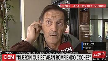papelon de bullrich: un vecino tambien confirmo que eran quemacoches papelon de bullrich: un vecino tambien confirmo que eran quemacoches