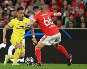 Inter de Lautaro Martínez le ganó 2-0 a Benfica en Portugal