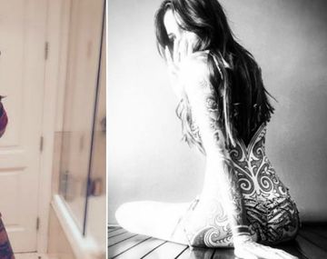 El desnudo cuidado de Candelaria Tinelli para mostrar su tatuaje