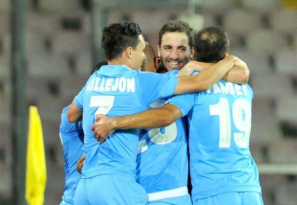 El primer gol de Higuaín con la camiseta del Nápoli