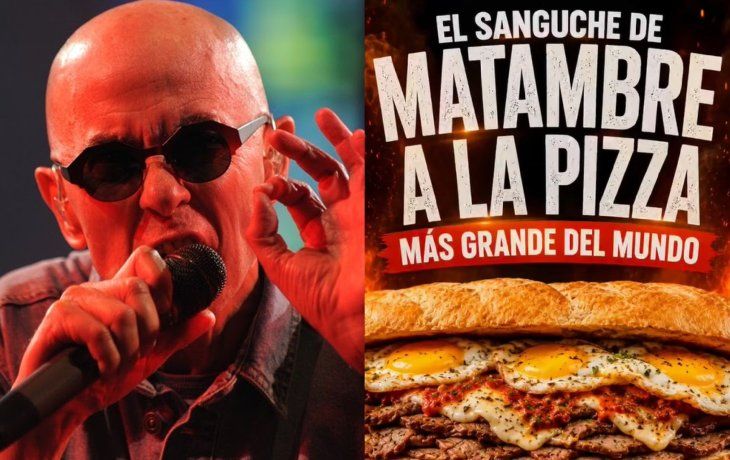 Una parrilla ofrece una gran promo de sándwich de matambre a la pizza en honor a Indio Solari.