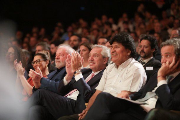 Alberto Fernández, Lula da Silva y Evo Morales asistieron a una muestra fotográfica y a un concierto