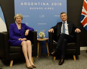 Theresa May y Mauricio Macri