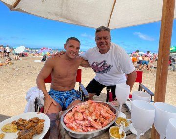 Chiqui Tapia en Mar del Plata con Augusto Digiovanni, futuro candidato a presidente de Boca