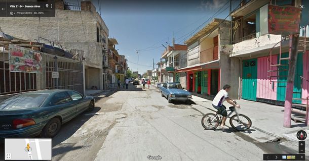 Seis asentamientos se pueden ver en Google Street View