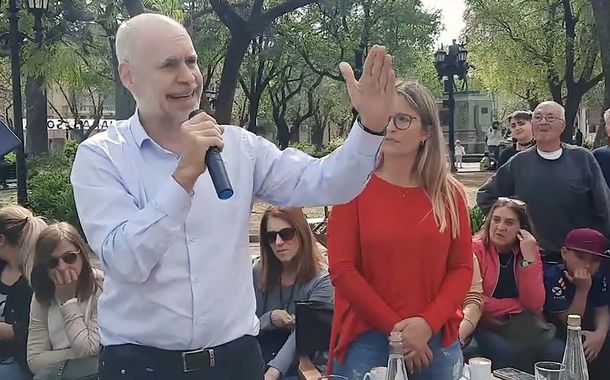 El mal momento de Larreta en Mercedes: lo recibieron con la Marcha Peronista