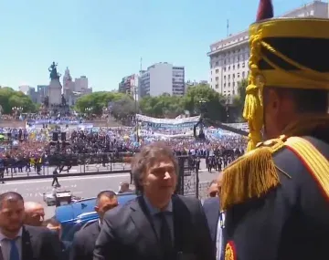 Así llegó Milei al Congreso para su asunción como presidente