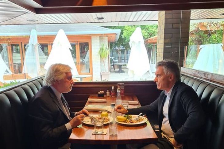 Julio Conte Grand y Mauricio Macri