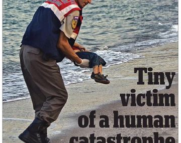 La foto del nene muerto en los medios del mundo