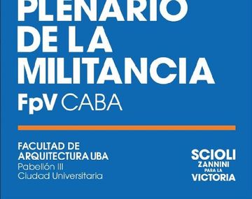 Scioli y Kicillof encabezan un plenario de militantes