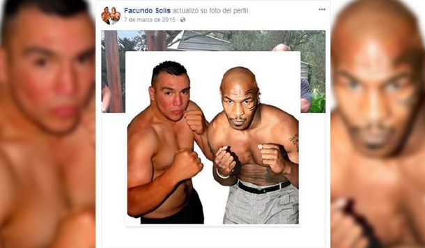 Facundo Solís y Mike Tyson en la foto de perfil de Facebook del femicida