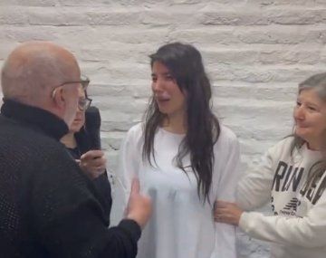 La emoción de Andrea Rincón en su bautismo