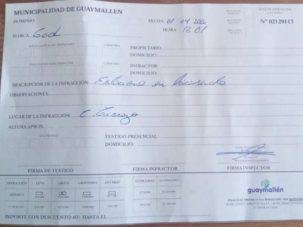 Las multas truchas que encontraron en Guaymallén. Foto: Diario Uno. Las multas truchas que encontraron en Guaymallén. Foto: Diario Uno.