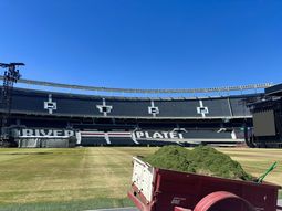 Así está el césped del Monumental a dos días del Superclásico entre River y Boca