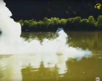 Mirá la reacción al tirar sodio sólido al agua