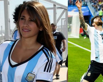 El festejo de Anto Roccuzzo por la clasificación y el gol de Messi