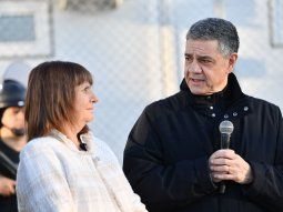 La ministra de Seguridad de la Nación, Patricia Bullrich, y el jefe de gobierno, Jorge Macri