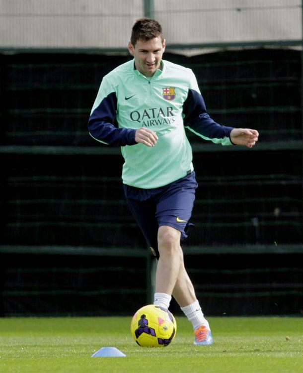 Lionel Messi comenzó con la recuperación en Barcelona