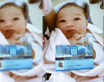 Un hincha de Racing anotó a su hija como Lacade