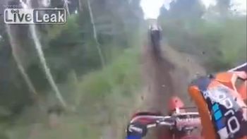 motociclista choca contra un arbol y se salva de milagro: mira el video motociclista choca contra un arbol y se salva de milagro: mira el video