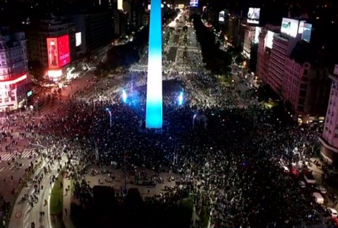 Argentina campeón: festejos en el Obelisco