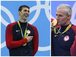 Phelps ganó una dorada en mariposa, se secó, corrió una posta y ganó otra más
