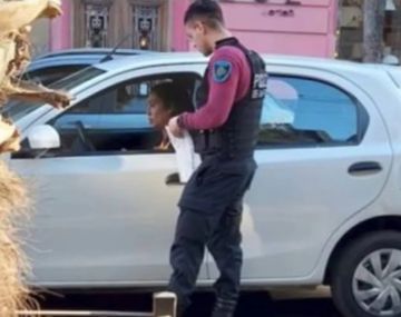 La foto de Ernestina Pais tomada por la testigo luego del choque.&nbsp;